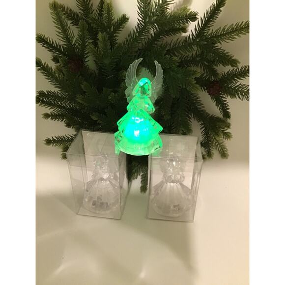 Angel LED Light Up Christmas Decorations for Tiered Tray Tabletop Set 3 New - Picture 1 of 11